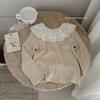 Camiseta de Otoño para Niños Nueva Elegante Estilo Coreano Tops de Primavera y Otoño Ropa para Niñas Cuello de Encaje Camiseta Base Camiseta