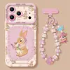 Pañuelo de cabeza Conejo Adecuado para Funda de Teléfono Iphone17 16Promax Apple 15 Cadena Colgante 14 Silicona 13 Linda 12 Funda