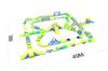 Fabricante de Equipos para Parque Acuático Inflable Móvil Grande para Niños Aventura Castillo al Aire Libre Piscina con Soporte