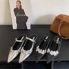 Zapatillas de Plata con Tacón de Cuña de Estilo Nicho para Mujer Verano 2025 con Sandalias de Estilo Elegante para la Noche y Faldas