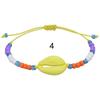 Pulsera de Concha Acrílica Estilo INS de Venta Caliente Transfronteriza Pulsera Tejida con Cuentas de Arroz de Color Cuerda de Mano Bohemia Punto