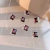 Accesorios de Pedrería para Uñas, Diamantes Apilados Rojo Burdeos Deslumbrantes, Decoraciones para Uñas Super Brillantes, Productos Terminados de Invierno, Rojo de Año Nuevo