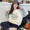 Estilo Coreano Otoño Nuevo Niñas Letra Manga Larga Cuello Redondo Moda Versátil Sudadera Ropa para Niños Top Suelto para Niños Camiseta