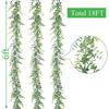 Planta verde artificial de Amazon, artificial por árbol, corona de vid, hombre, 1,8 m, pequeña planta colgante de pared de eucalipto, falsa planta colgante