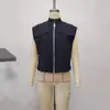 Para Comercio Exterior Europeo y Americano Transfronterizo Ropa de Mujer, Popular en Aliexpress, Chaleco Exterior de Capas Negro de Otoño con Cuello Alto y Cremallera Corta