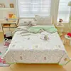 Colcha de Verano de Algodón Lavado Doble Gasa Clase A Fibra de Soja Colcha de Aire Acondicionado Borde Ancho Lavable a Máquina Colcha Delgada Regalo Colcha de Verano