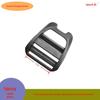 Fábrica de 25mm preto plástico curvo quatro barras fivela mochila ao ar livre ajustável gancho fivela mochila escada curva fivela fornecimento