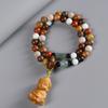 Estilo Étnico Bebé Fodo Orbe 8mm Doble Círculo Pulsera de Sándalo Pulsera Accesorios DIY Bambú Moda para Hombres y Mujeres Cuentas