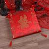 Rodilleras de Boda para Ceremonia del Té Par Novios Cambio de Dirección Almohadillas Engrosadas Almohadillas Felices para Reverencias Cojines Rojos Suministros de Boda