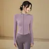 Ropa de Secado Rápido, Ropa de Fitness, Traje Deportivo para Correr, Chaqueta de Manga Larga, Ropa para Pilates, Entrenamiento, Yoga, Tops de Secado Rápido para Mujer