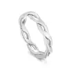Anillo trenzado minimalista de acero inoxidable con forma de cruz retorcida hueca, personalizado para mujer, suministro al por mayor para exportación de comercio exterior