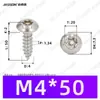 Tornillos Autoperforantes de Acero Inoxidable 304 de Cabeza Redonda Ranurada Gb7380 Antirrobo Autoperforantes Cola Puntiaguda Tornillos de Rosca Gruesa M2-M6