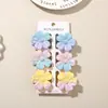Pinzas para el cabello con flores pequeñas degradadas transfronterizas europeas y americanas Set de 6 piezas de dopamina Pinza de tiburón para la parte posterior de la cabeza Accesorios para el cabello Pinzas para el cabello