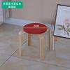 Diseño de Taburete Apilable para Uso Doméstico, Sillas de Mesa de Comedor de Madera Maciza, Taburetes Apilables de Madera Maciza al por Mayor