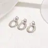 Luz de Nicho Luxo Coração Oval Pingente Pequeno Banhado a Cobre Cor 18K Conservação de Cor DIY Pulseira Colar Brincos Acessórios de Joias Materiais