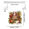 Papai Noel Sentado no Vaso Sanitário Lendo o Jornal Pingente de Acrílico 2D Adereços de Decoração de Feriado