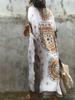 Vestido de praia estilo étnico explosões transfronteiriças com posicionamento impresso blusa de praia de algodão robe turco m5