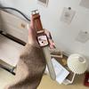 Compatible con la correa de Apple Watch iwatch345678SE, correa de muñeca S910 con patrón de lichi y correa de piel de cordero Starlight.