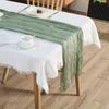 Corredor de mesa de tecido de tecido de seda toalha de mesa de torção europeia decoração de festa de casamento plissado estilo boêmio corredor de mesa