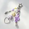 Llavero Colgante para Bolso con Diseño de Lunares Rayas Notas Musicales Estrellas Vintage Japonés y Coreano Accesorio Creativo Lindo Divertido Regalo para Mejores Amigos