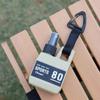Botella de Spray de Alcohol Estuche de Cuero Presionar 80ml Camping al Aire Libre Botella de Spray Desinfectante Agua Embotellado Gancho