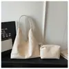 Bolso cruzado de comercio exterior para mujer, gran capacidad, color sólido, versátil, con textura, para el hombro, tote, al por mayor