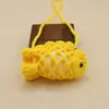 Bolsita de Huevo Dibujos Animados Tejida a Mano de Lana Pequeña Amarilla Bolsa de Huevo Festival del Bote del Dragón Principio del Verano Red de Huevo Pez Dorado Producto Terminado para Niños Colgante al Cuello