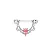 Aliexpress Europeu e Americano Novo Recorte em U com Strass Sexy Piercing de Mamilo Aço Inoxidável Joia para Body Piercing
