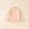 [Tallas Descontinuadas] Camiseta Térmica de Cuello Alto para Niños y Niñas, Engrosada y Cálida, Pijama de Otoño, Algodón Puro, Tejido Cepillado