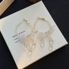 Pendientes de Pétalos Transparentes Estilo Japonés y Coreano Aguja de Plata Super Hada Pendientes de Margarita Blanca Flor Blanca Tridimensional Estilo Mori Chica Fresca