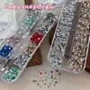 12 Joias de Diamante Coloridas de Formato Especial para Nail Art Popular Transfronteiriça Champagne Branco Acrílico Fundo Plano Diamante DIY Pequenos Acessórios