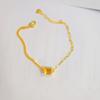 Cor de ouro cnc olho de gato cintura pequena colar pulseira terno moda feminina high-end luxo imitação de areia jóias de ouro
