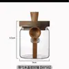 Frasco Sellado para Granos de Café, Azucarero, Azucarero Blanco, Botella de Vidrio de Borosilicato Alto, Frasco Sellado para Almacenamiento de Té, Frasco Sellado de Grado Alimenticio