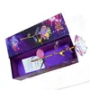 Día de San Valentín Chino Rosas de Oro Foil Color Dorado Brillante Día de la Madre Clavel Flor Eterna Regalo de San Valentín Caja de Regalo
