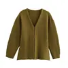 Estilo Europeu e Americano Inverno Nova Moda Conjunto Feminino Simples Casaco de Tricô Ponto Plano Mini Saia de Quadril Saia