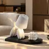 Ornamento de vela ambiente com figura de pensamento estilo nórdico, decoração de mesa para casa de nicho de luxo leve, acessório para rack de TV