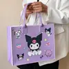 Bolso Nuevo de Fieltro Bolso de Mano para Mujer Dibujo Animado Lindo Kuromi Melody Bolsa de Compras Estudiante Bolsa de Almacenamiento Portátil