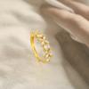 Anel Aberto Ajustável Borboleta Cravejado com Diamantes, Venda Quente Transfronteiriça, Luxo Leve, Alto Padrão, Joia de Mão Exquisita e Versátil Cravejada com Diamantes
