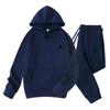 Traje de color puro para hombre de primavera, otoño e invierno 2023, sudadera cómoda con capucha, traje de dos piezas deportivo casual a la moda