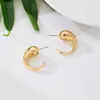 1 Par de Pendientes Dorados con Forma de Media Luna y Gota de Agua para Mujer, Sencillos y de Alta Gama, Diseño de Nicho, Estilo Europeo y Americano, Versátiles
