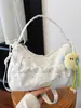 Bolso bandolera plisado ligero transfronterizo, alto valor estético, bolso de hombro con cordón estilo bosque, bolso de mano para el trabajo, exquisito bolso tipo bollo