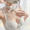 Lingerie sexy renda gato cachorro coleira treinamento colar mulher-gato empregada laço sino colar doce menina
