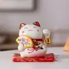 Enfeite Criativo Gato da Sorte para Mesa, Cofre para Casa, Pequeno Enfeite para Alívio de Estresse no Escritório, Presente