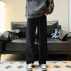 2026 Moda Pana Hombres Verano Delgado Cintura Elástica Pierna Ancha Moderno Estilo Americano Holgado Recto Caída Pantalones Largos