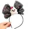 Faixas de Cabeça, Grampos, Acessórios de Cabelo de Halloween Mais Vendidos no Exterior, Faixas de Cabeça de Rede com Estampa de Abóbora e Fantasma, Adereços para Fotos