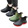 Sapatos de Caminhada Estilo Coreano para o Dia a Dia, Botas de Chuva Esportivas Curtas de Comércio Exterior, Sapatos de Borracha Modernos, Botas de Chuva Antiderrapantes Espessadas e Alargadas, Sapatos Masculinos