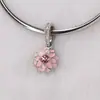 Moda europea DIY accesorios para pulseras de cuentas doble pétalo gota de aceite diamante colgante aleación accesorios ventas directas de fábrica