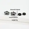 Material de Acero Inoxidable Chapado en Oro de 18 Quilates Huella de Astas de Ciervo Aretes para Perros Mascotas Flor de Rosa de Primavera Aretes de Flor de Loto En Stock