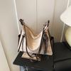 Bolso bandolera de gran capacidad para mujer, bolso de hombro tipo tote, de tela, combinable, a la moda, 2025
