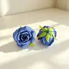 Flor Artificial Cabeça de Rosa Retrô Mesa Balcão Sala de Estar Pequena Fresca Flor Artificial Estilo Europeu Decoração de Casa Rosa